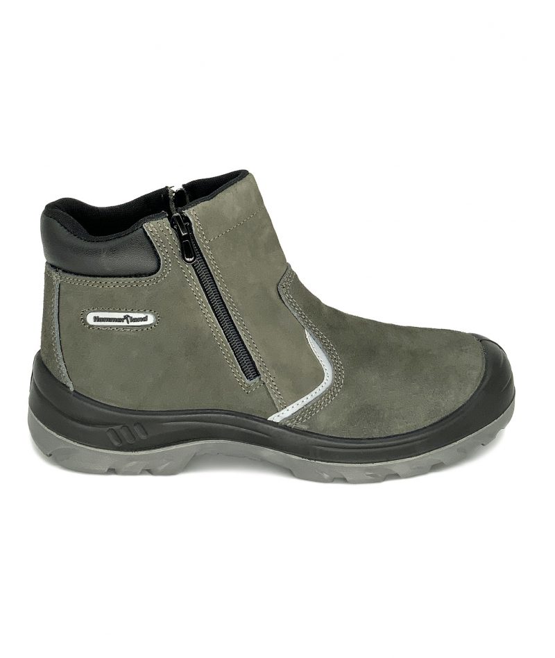 Hammerland Mid Cut with Double Zip Safety Shoes Grey HAM-2002RS