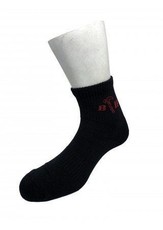 3 Pairs Black Hammer Half Terry Antibacterial Socks ST00213